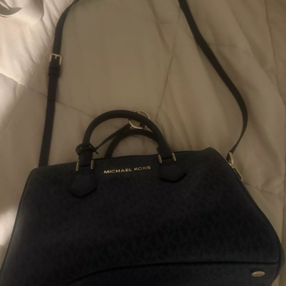 Michael Kors Navy Hand Bag - Picture 3 of 4